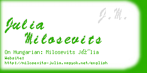 julia milosevits business card